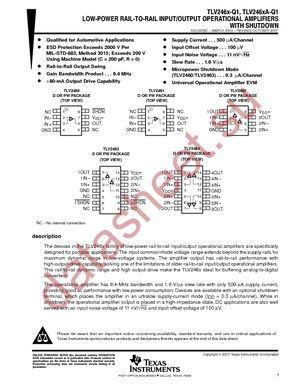 TLV2462AQDRG4Q1 datasheet  